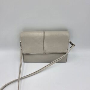 HOBO Leather Crossbody Purse Bag Light Gray‎